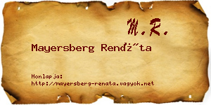 Mayersberg Renáta névjegykártya